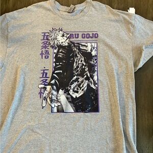 Gildan Gray Anime Graphic Tee